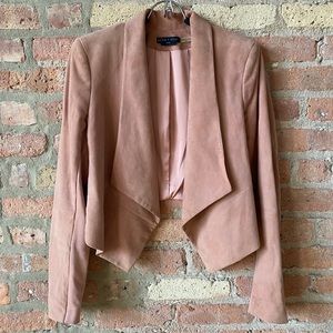 Alice + Olivia “Harvey Suede Drape Jacket” Medium
